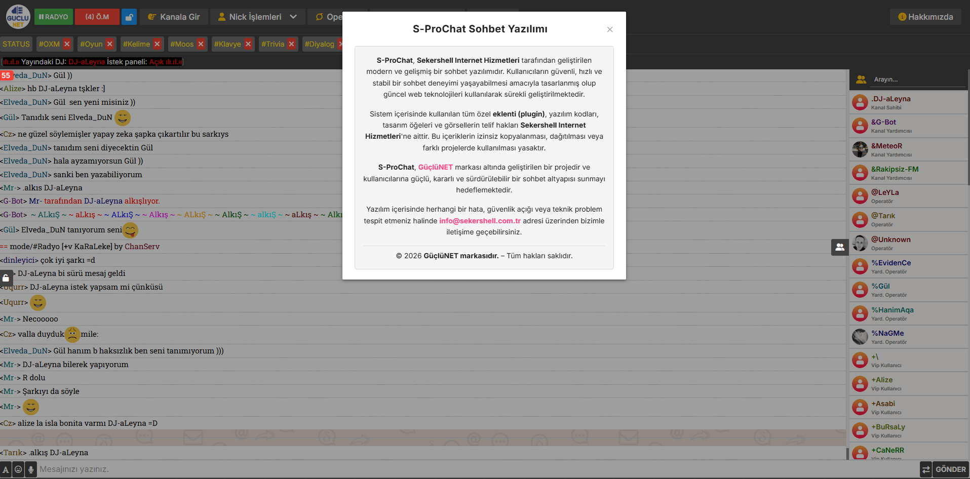 SProChat Masaüstü hakkında bilgisi