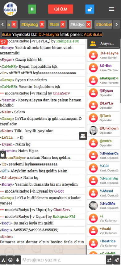 SProChat mobil genel sohbet alanı