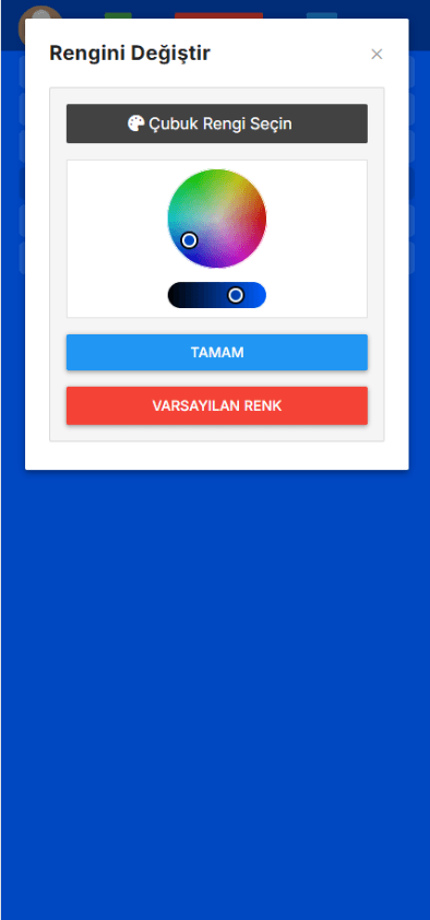 SProChat tema rengi seçenekleri
